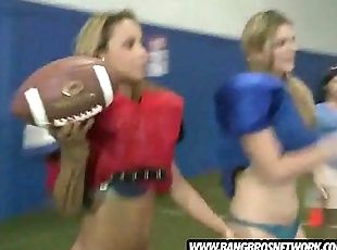 Hot Lesbian Sexcapade After Some Naked Football