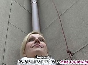 Maxcuckold com Young Brunette Fuck in Toilet For Money